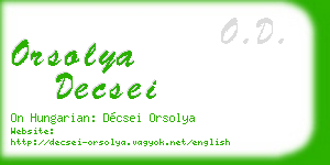 orsolya decsei business card