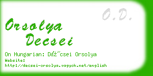 orsolya decsei business card